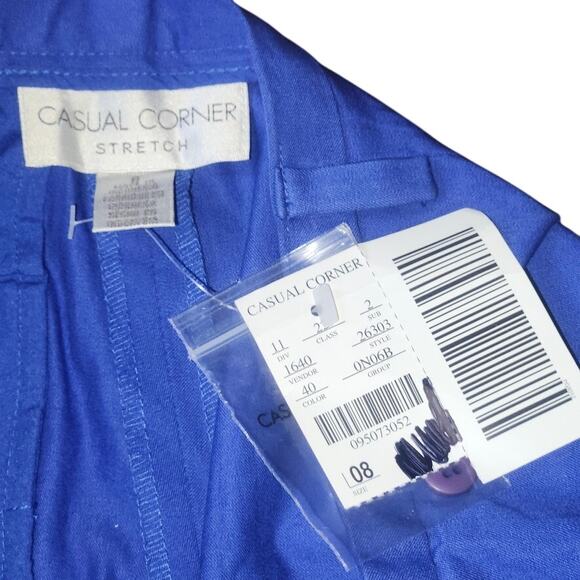 VINTAGE Casual Corner Wide Leg Dress Pant Women 8 Coastal Blue‎ Deadstock | NWT - Picture 5 of 6